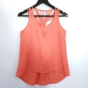 Rue 21 Women Orange/Peach Sleeveless Bohemian Coastal Mine Tank Top